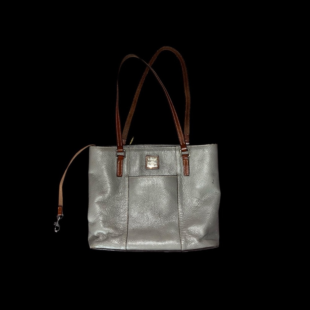 Gray Leather Dooney & Bourke Tote Bag
